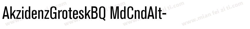 AkzidenzGroteskBQ MdCndAlt字体转换